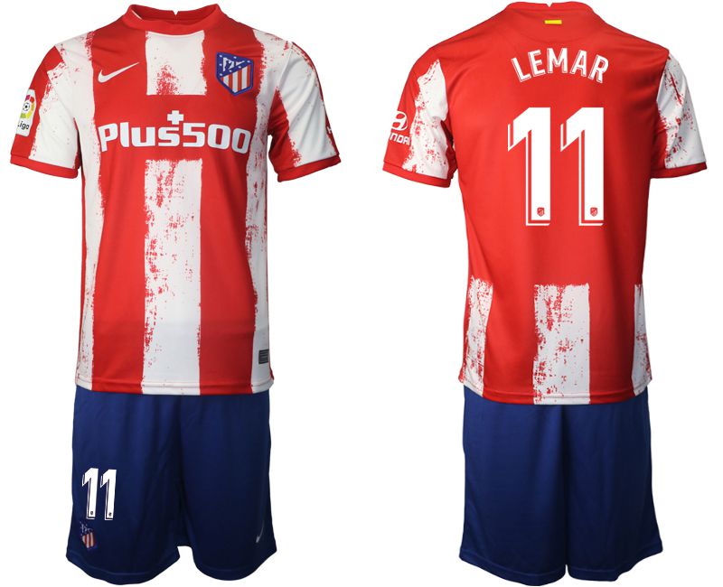 Men 2021-2022 Club Atletico Madrid home red #11 Nike Soccer Jersey